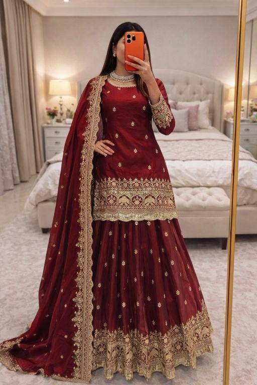 NEW Launching Designer SSC 708 Fandy Red Traditional lehenga choli wholesale market in Kolkata